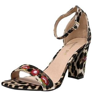 Madden Girl Black Block Heel Sandals with Ankle Strap